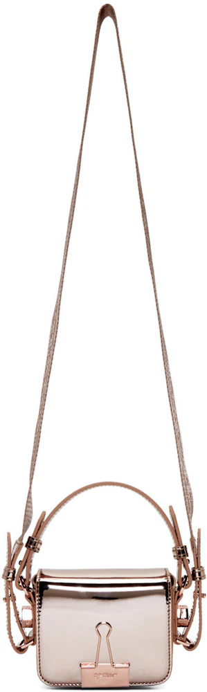 Off-White pink Binder Clip leather shoulder bag