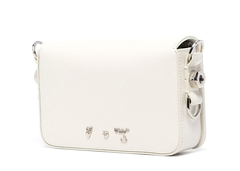 Off white crocodile on sale binder clip bag