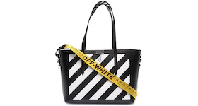 OFF-WHITE Binder Clip Tote Bag SS22 Diag Stripe Black White Yellow