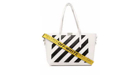 OFF-WHITE Binder Clip Tote Bag SS22 Diag Stripe White Black Yellow