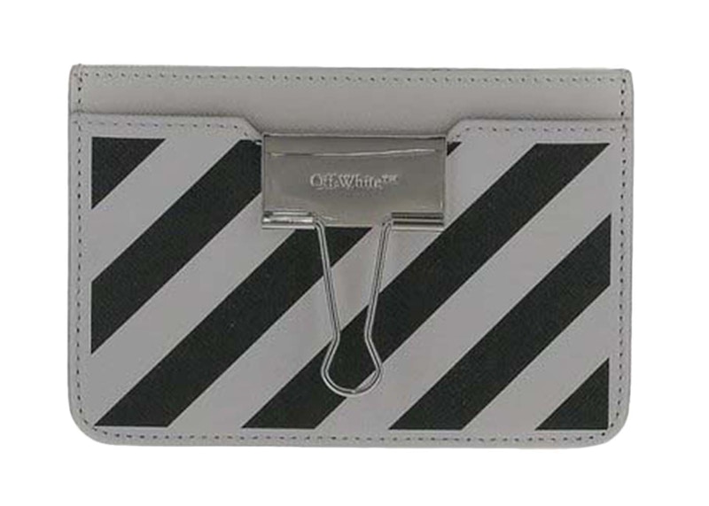 Pre-owned Off-white Men's Off Binder Simple Card Case In White