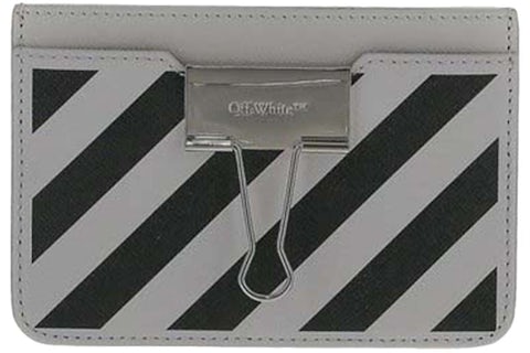 OFF-WHITE Binder Simple Card Case White in Leather - US OFF-WHITE Binder Simple Card Case White in Leather - US