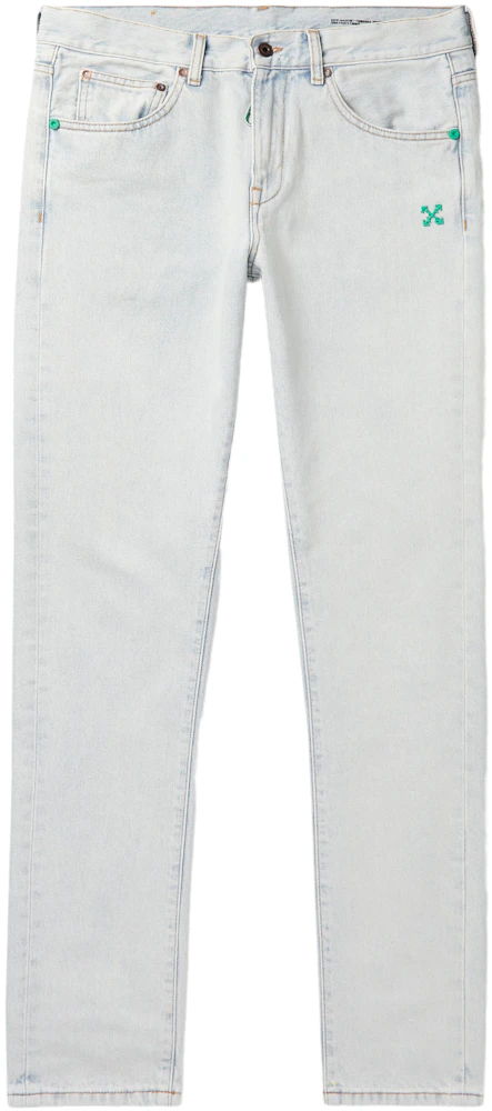 Louis Vuitton Bleached Denim Boot-Cut Jeans White. Size 36