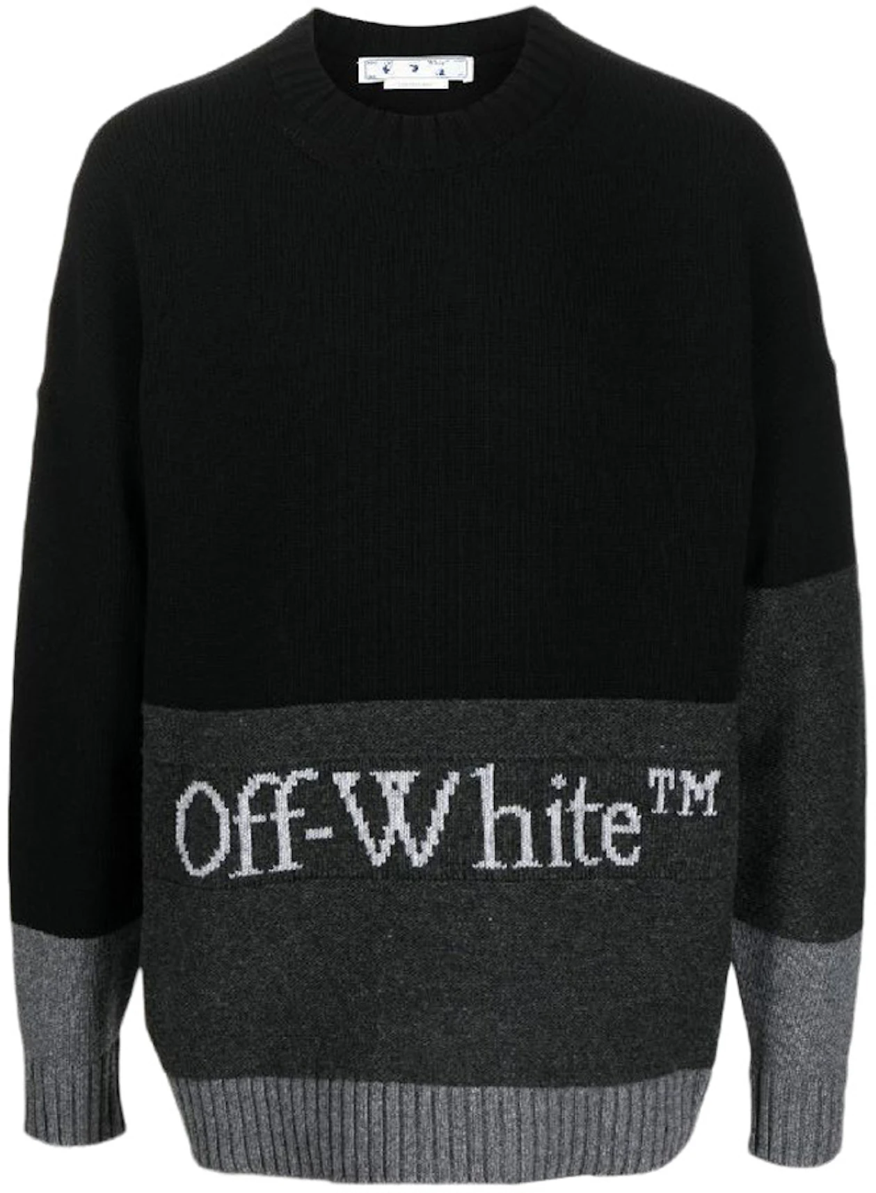OFF-WHITE Blocked Intarsia-Logo Wool - SS23 -
