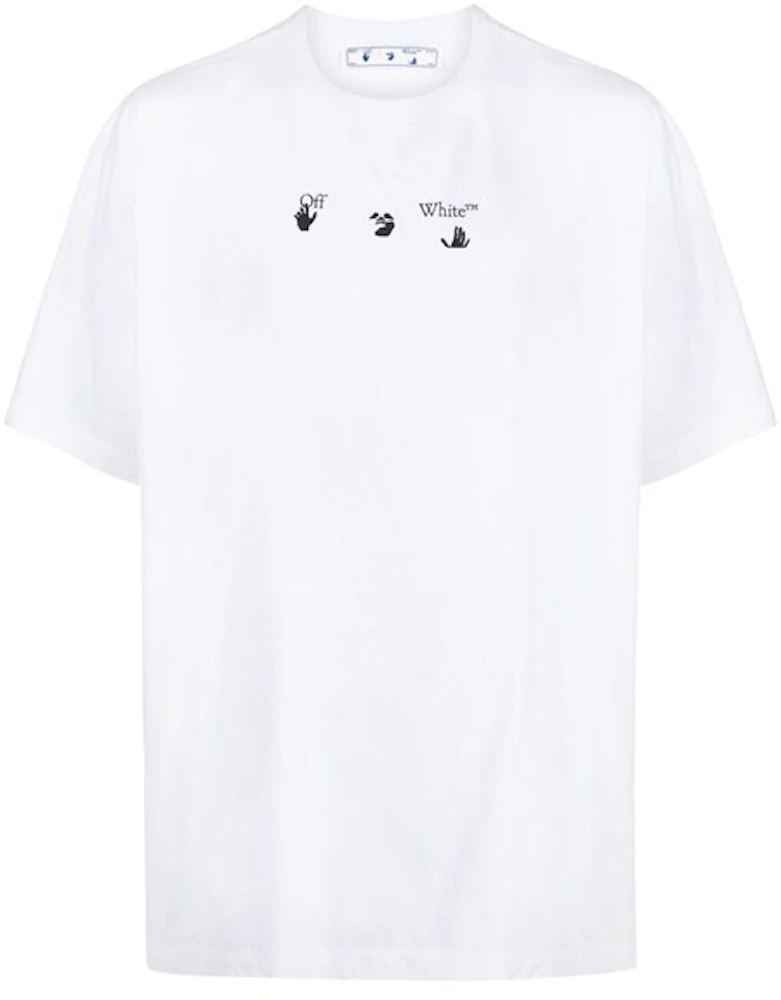Off-White c/o Virgil Abloh Black/blue Marker Vertebrae Arrow Print Slim T- shirt for Men