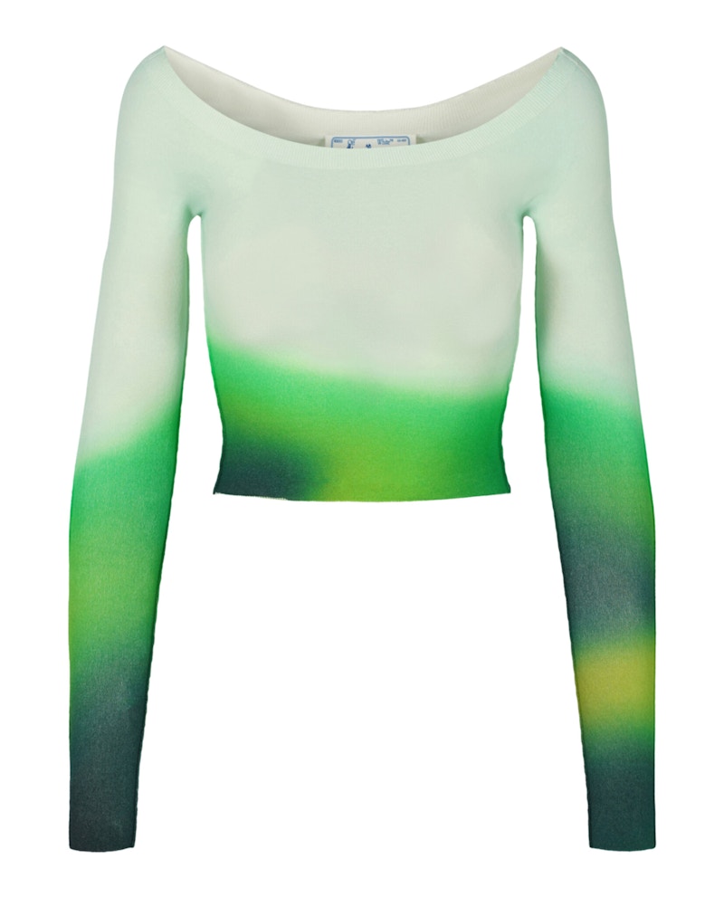 Pre-owned Off-white Women's Offwhite Blurred Seamless Knit Top In Multi