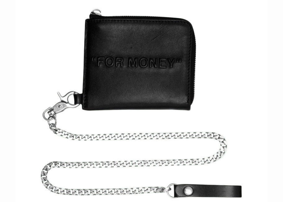 OFF-WHITE Bold Quote Chain Wallet 