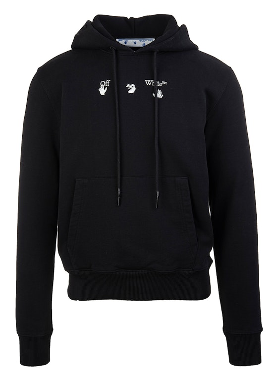 Pre-owned Off-white Bolt Arrows Hoodie Black