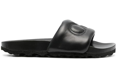 OFF-WHITE Bookish Leather Sliders Black Men's