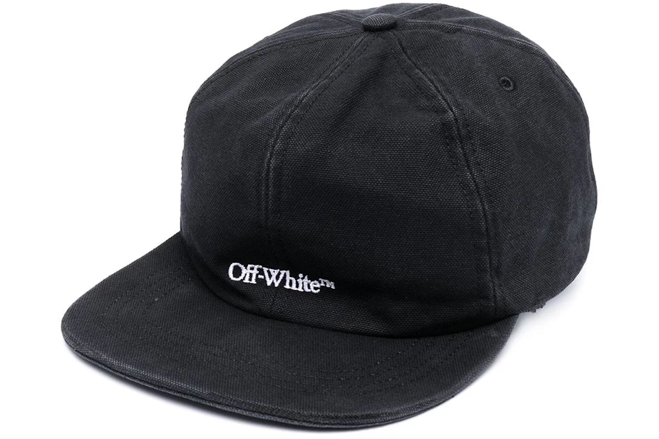 Off-White Bookish Logo Embroidered Baseball Cap Black/White