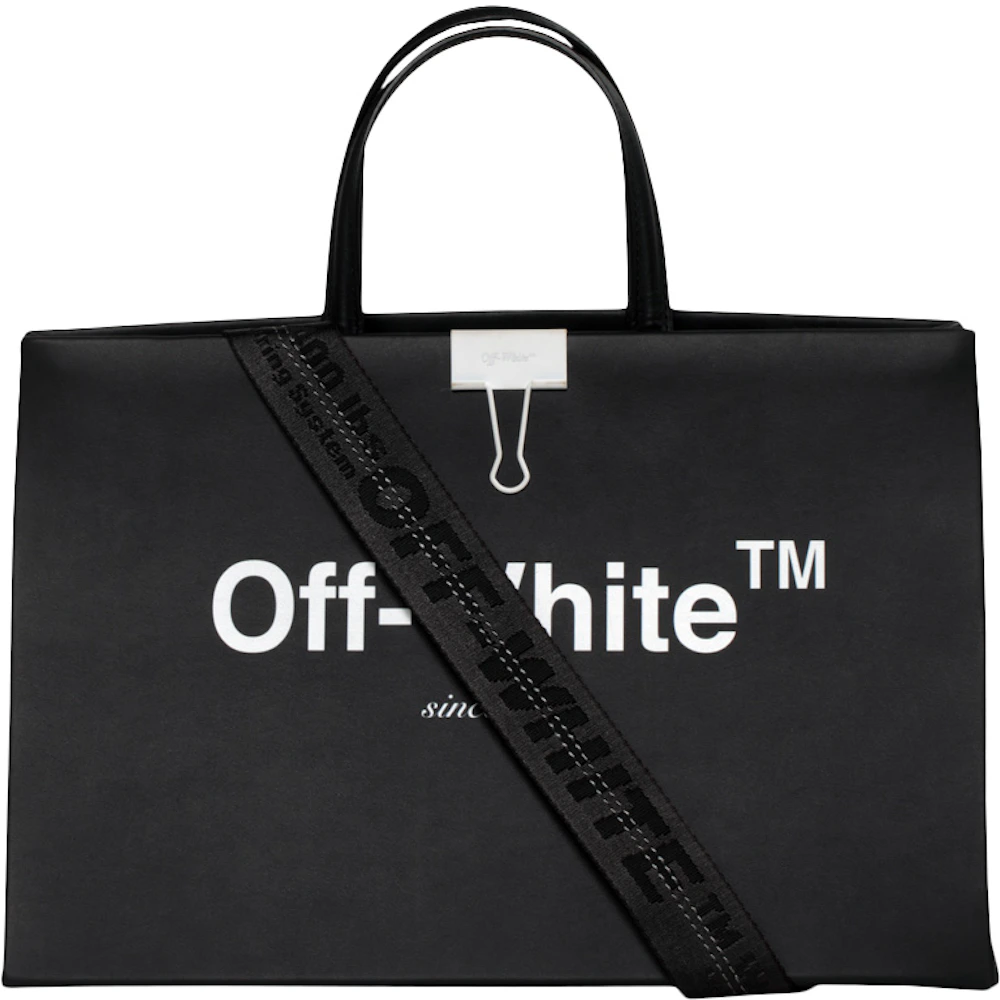 OFF-WHITE Box Bag Black White in Leather with Silver-tone - US