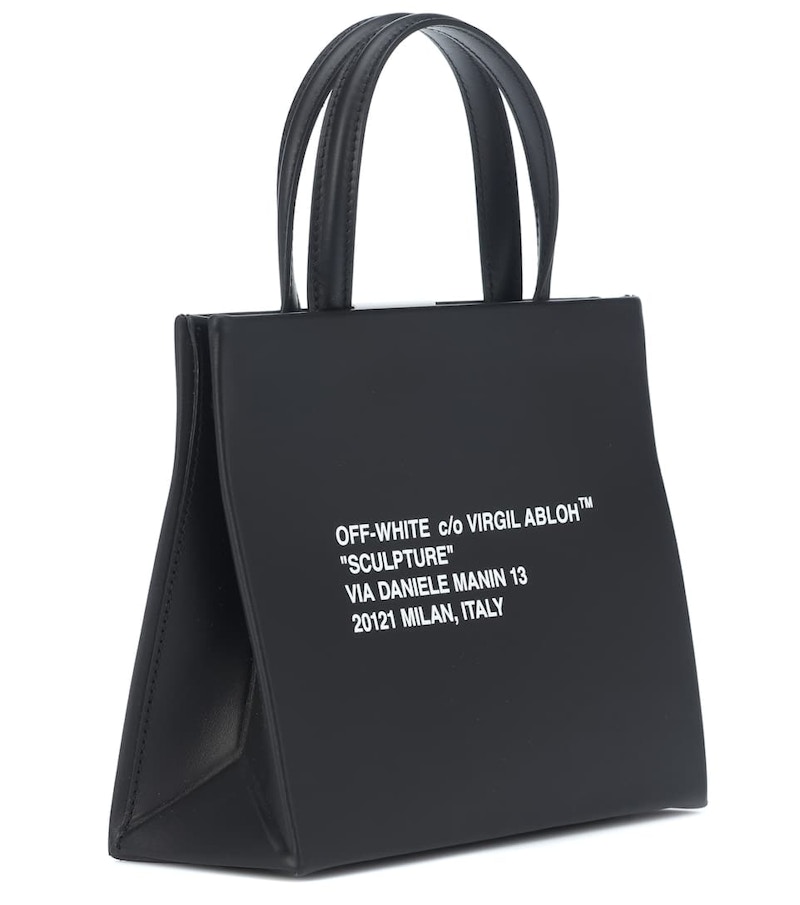 OFFWHITE Box Bag Mini Black in Leather with Silvertone US