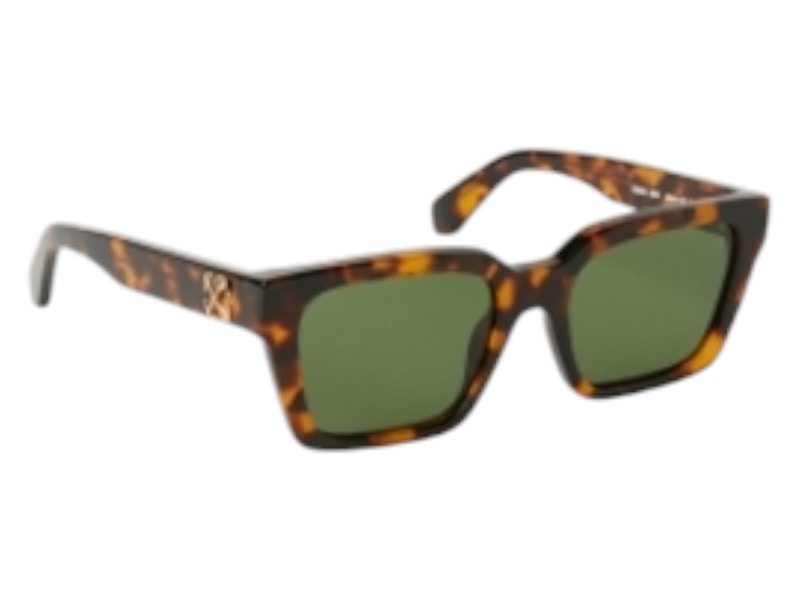Pre-owned Off-white Offwhite Branson Sunglasses In Havana Green (oeri111s24pla0016055/fr)