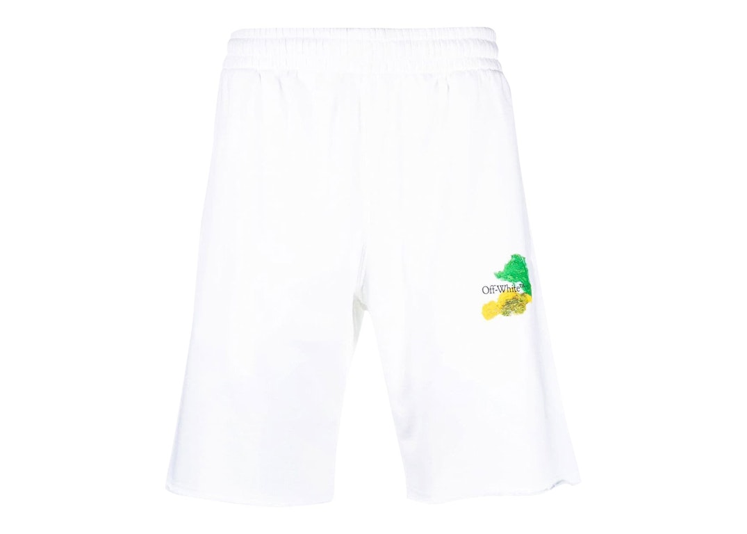 Pre-owned Off-white Brush Arrows Raw-cut Shorts White/multi
