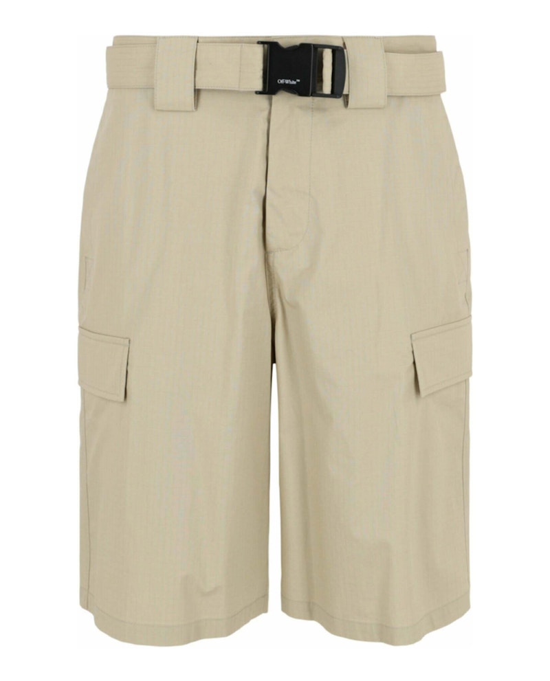 OFF-WHITE Buckle Cargo Shorts Sand Men's US