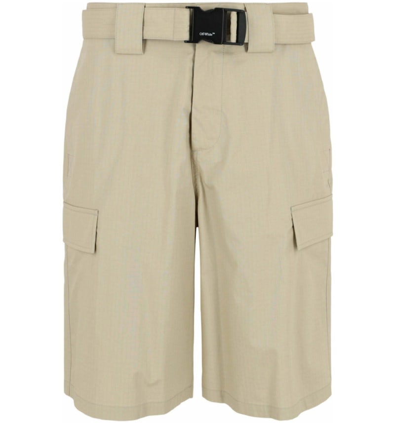 OFF-WHITE Buckle Cargo Shorts Sand Men's US