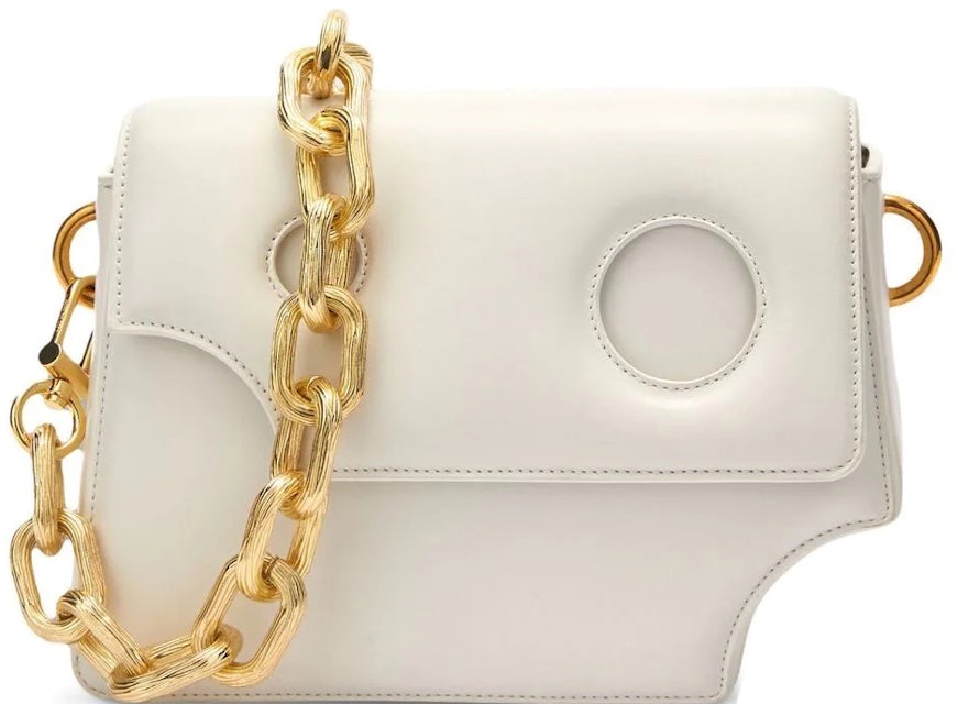 OFF-WHITE Burrow 24 Shoulder Bag White in Lambskin Leather with Gold-tone -  US
