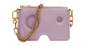 OFF-WHITE Burrow Leather Shoulder Bag Lilac