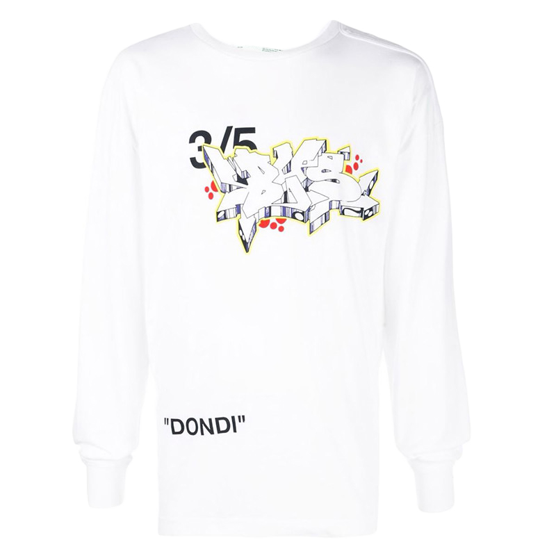 OFF-WHITE Bus Tag Twisted L/S Tee White Men's - SS19 - US