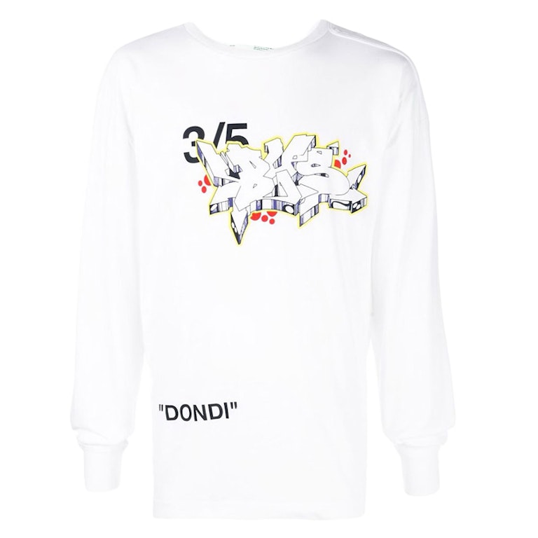 Pre-owned Off-white Bus Tag Twisted L/s Tee White