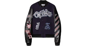 OFF-WHITE C/O Chicago Bulls Varsity Jacket Black