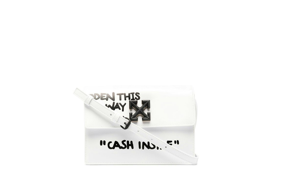Pre-owned Off-white "cash Inside" Ss22 Jitney Bag White/black