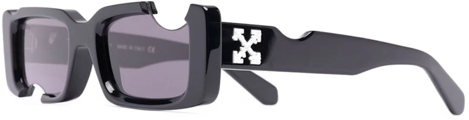 Off-White Cady: black square cut sunglasses with smoke lenses