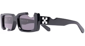 Off-White Cady Cut-Out Rectangular Frame Sunglasses Black/White/Grey (SS22)