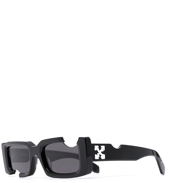 OFF-WHITE Cady Rectangular Frame Sunglasses Black/White