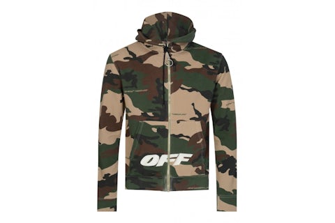 OFF-WHITE Camo Zip Hoodie Brown Camo Men's US1