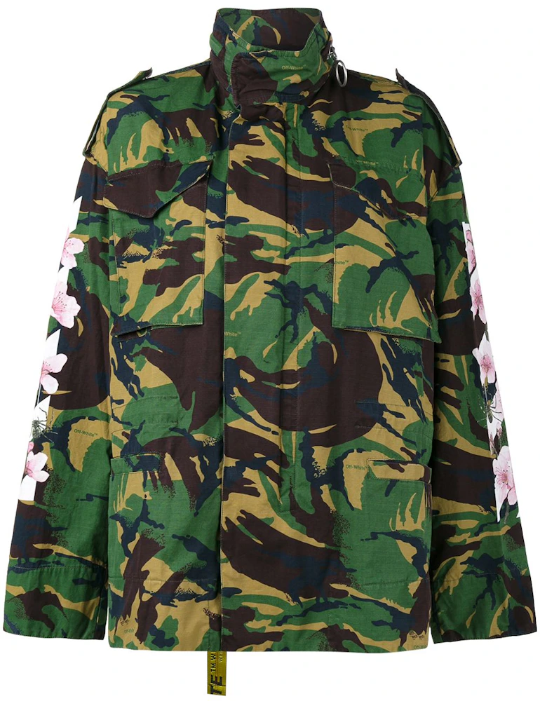 OFF-WHITE Camouflage Floral Parka Jacket Green - US