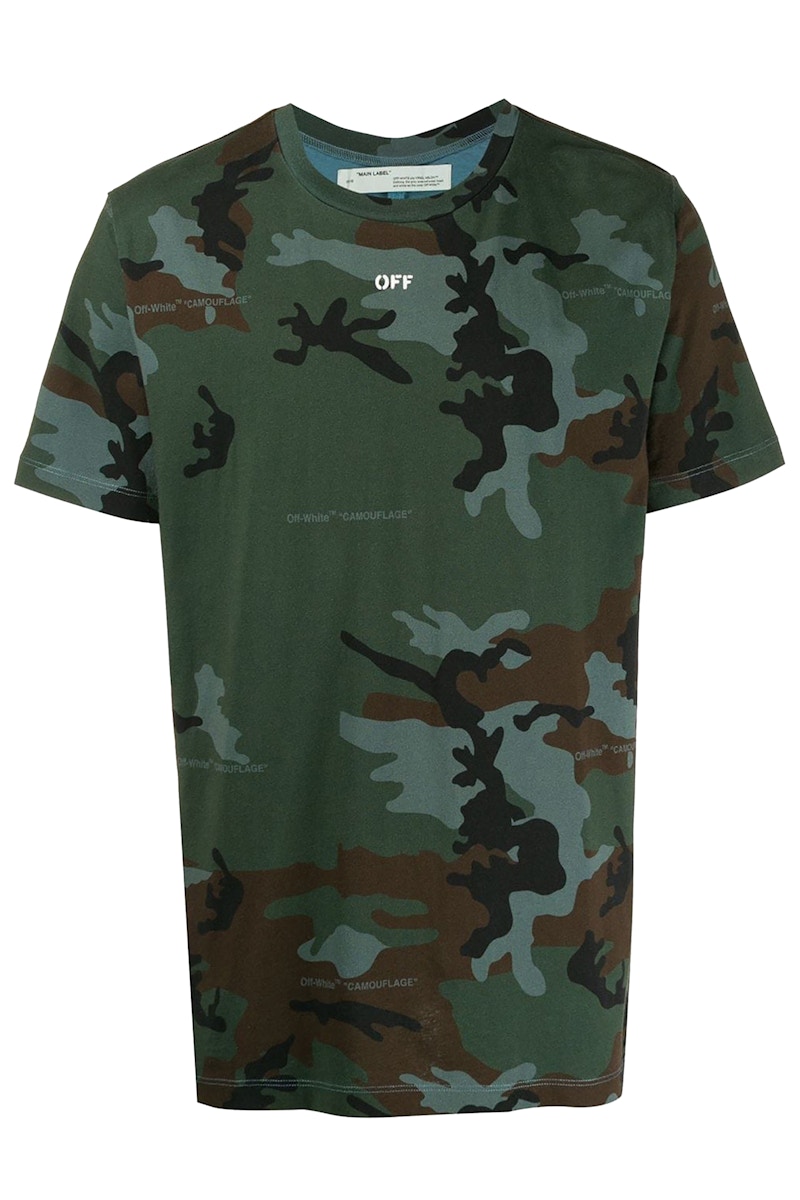 OFF-WHITE Camouflage Incompiuto T-Shirt Green/White Men's - FW19 - US