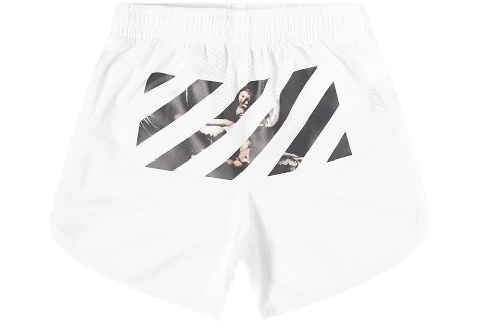 OFF-WHITE Caravaggio Arrows Mesh Shorts White/Multicolor