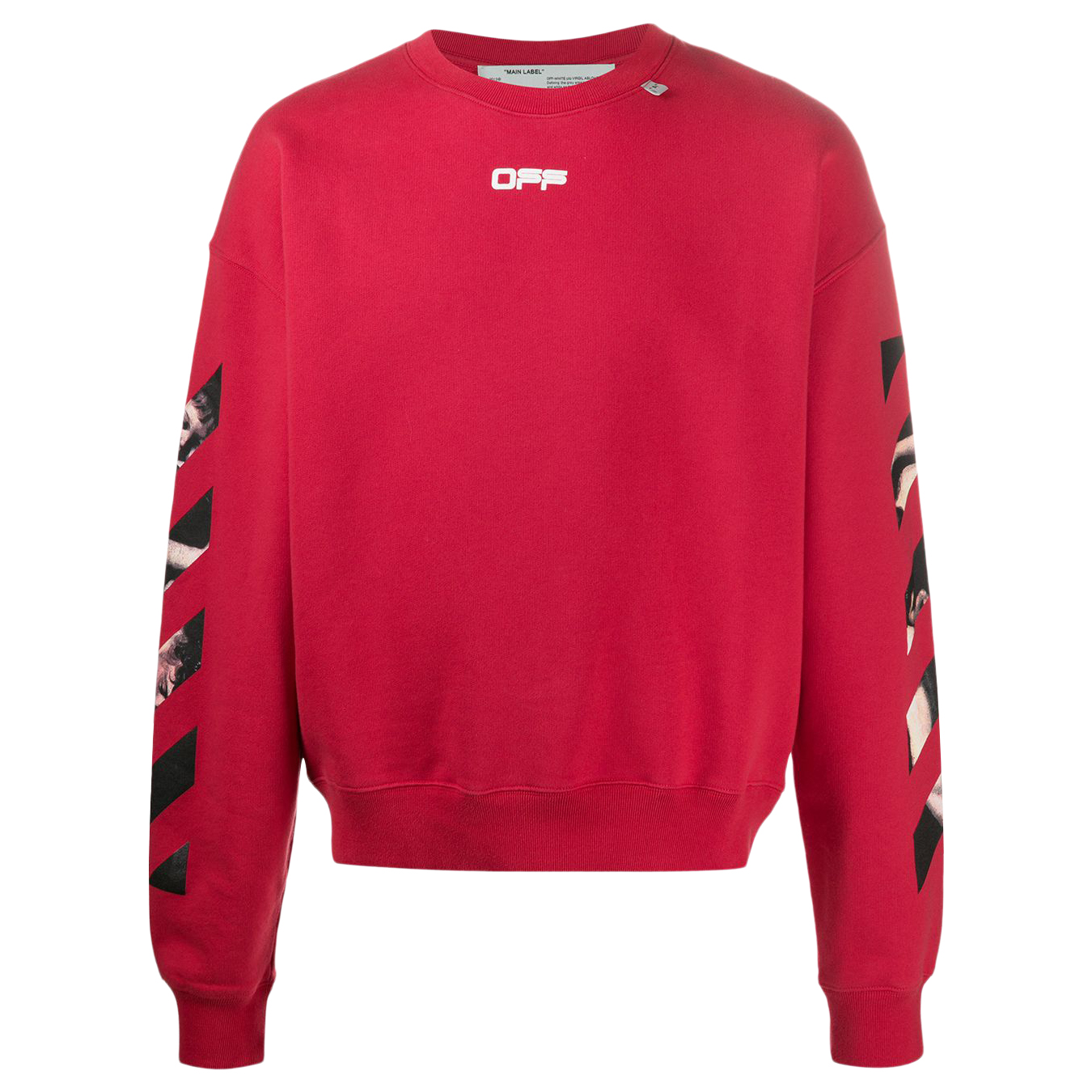 red off white jumper