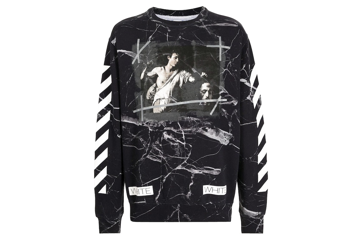 Pre-owned Off-white Caravaggio Painted Sweatshirt Black