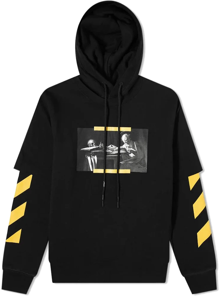 OFF-WHITE Caravaggio Painting Double Sleeve Hoodie Black Men's - FW21 - US