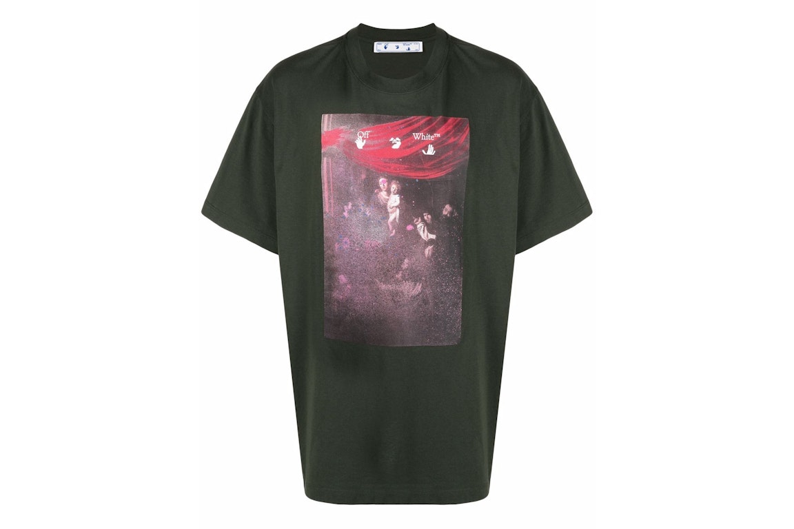 Pre-owned Off-white Caravaggio Painting T-shirt Green