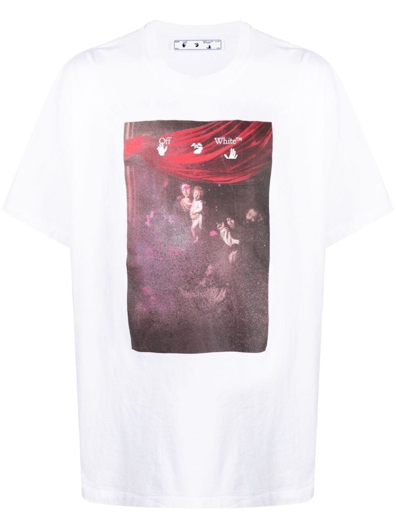 Pre-owned Off-white Caravaggio Painting Straight Fit T-shirt White