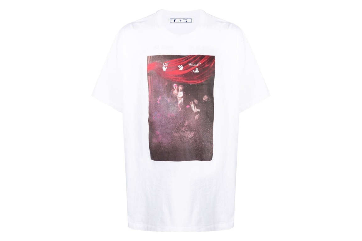 Pre-owned Off-white Caravaggio Painting Straight Fit T-shirt White