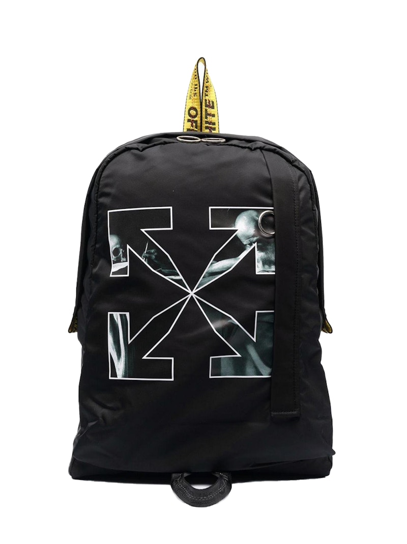 off white bag with writing