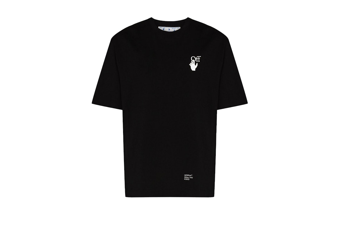 Pre-owned Off-white Caravaggio Saint Jerome Writing Arrows Oversized T-shirt Black