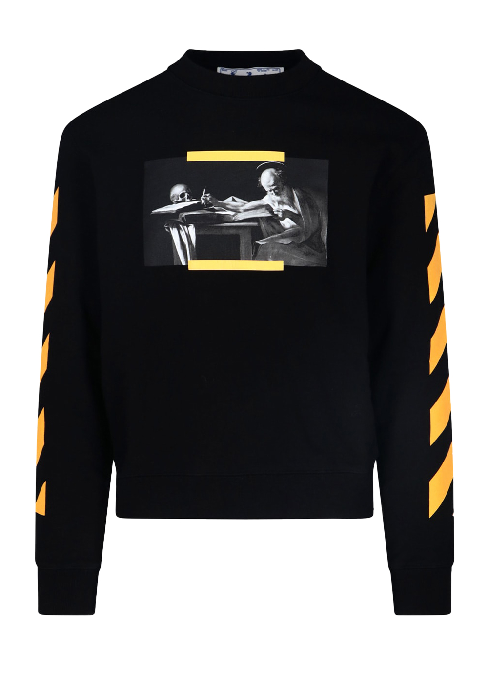 OFF-WHITE Caravaggio Saint Jerome Writing Hands Off Logo Slim Fit T-shirt While/Black/Yellow