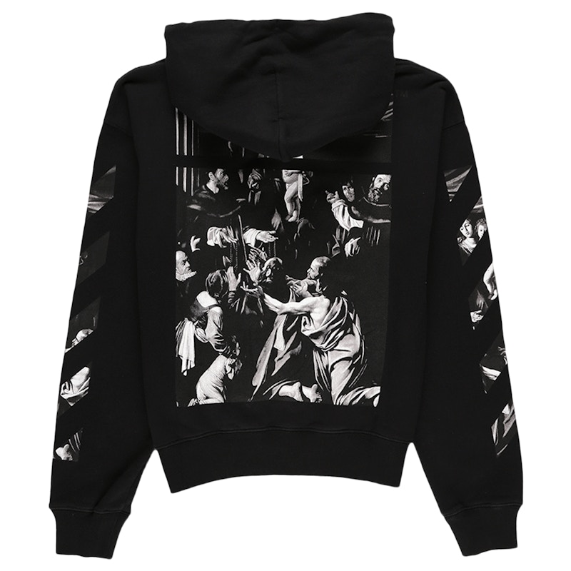 OFF WHITE Caravaggio Square Over Hoodie Black Multicolor Men s