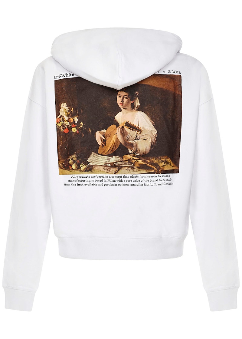 OFF-WHITE Caravaggio The Lute Player Hoodie White/Multi Men's