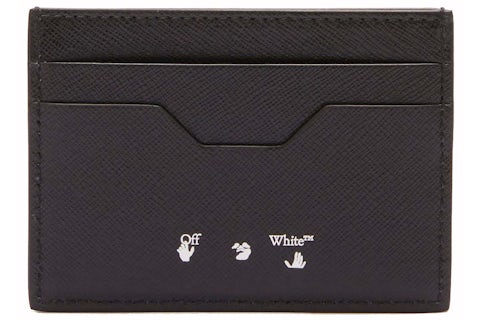 OFF-WHITE Card Case Binder Diag Saff Black/White in Leather - US OFF-WHITE Card Case Binder Diag Saff Black/White in Leather - US