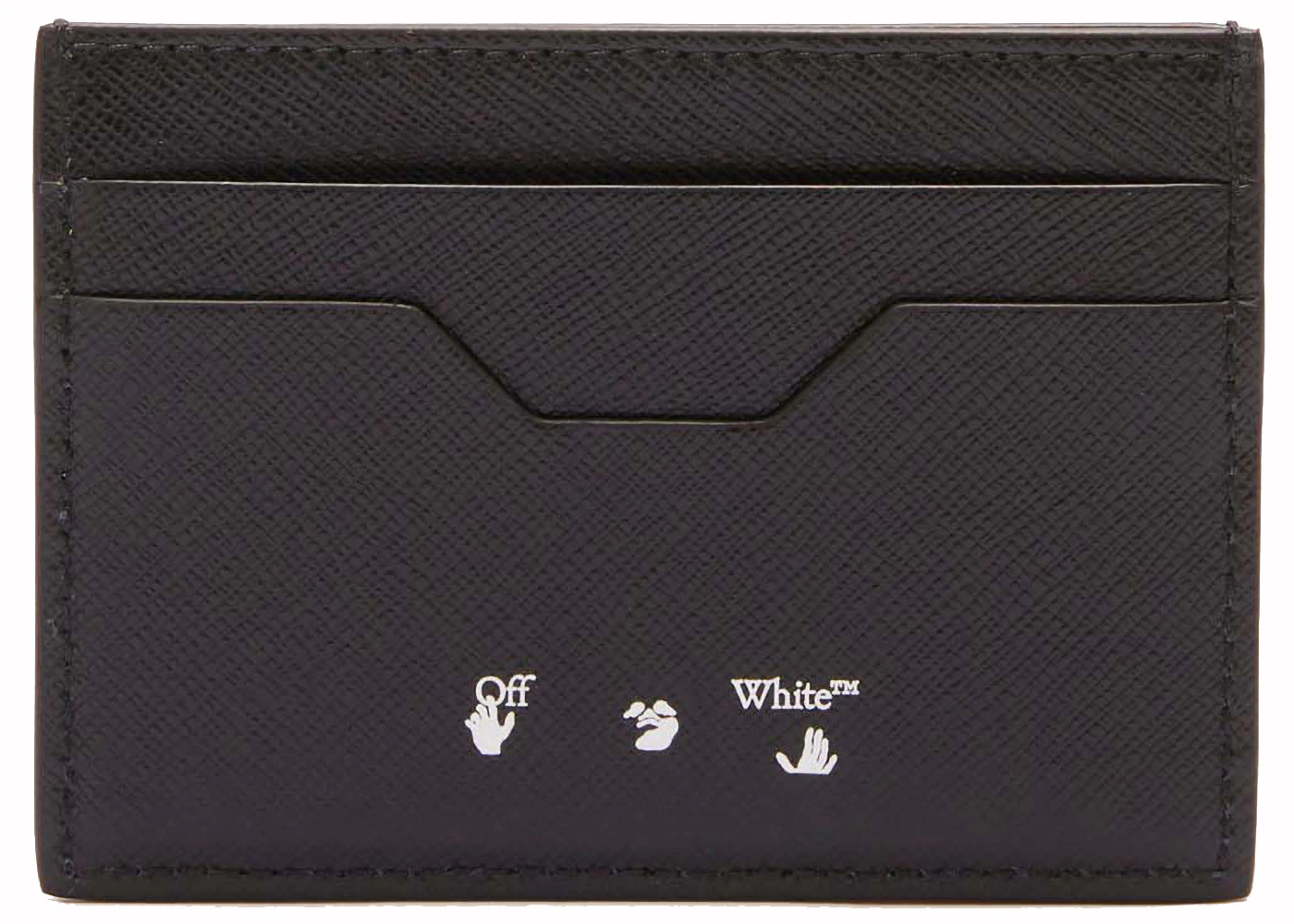OFF-WHITE Card Case Binder Diag Saff Black/White in Leather - US OFF-WHITE Card Case Binder Diag Saff Black/White in Leather - US
