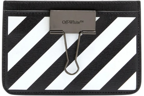 OFF-WHITE Card Case Binder Simple Black/White in Leather - US OFF-WHITE Card Case Binder Simple Black/White in Leather - US