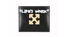OFF-WHITE Card Case Jitney 'Life's Work' Simple Black