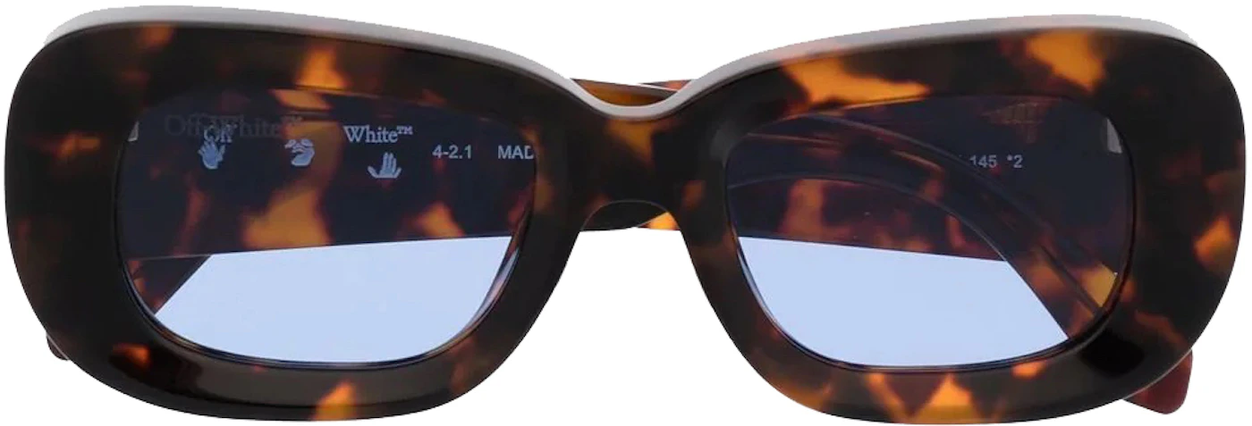 OFF-WHITE: sunglasses in tortoiseshell acetate - Gold  Off-White sunglasses  OERI024S22PLA001 online at