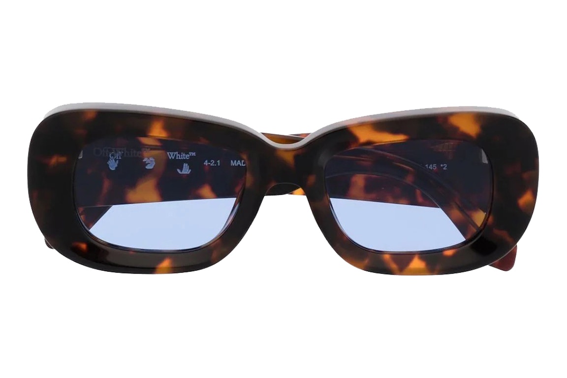 Pre-owned Off-white Carrara Tortoiseshell Round-frame Sunglasses Tortoiseshell